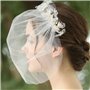 Lurrose Mariée Cage à Oiseaux Voile Mariage Voile Court Mariée Mariage Coiffure Accessoires pour Cheveux pour Fille Mariée Femme