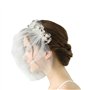 Lurrose Mariée Cage à Oiseaux Voile Mariage Voile Court Mariée Mariage Coiffure Accessoires pour Cheveux pour Fille Mariée Femme