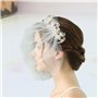 Lurrose Mariée Cage à Oiseaux Voile Mariage Voile Court Mariée Mariage Coiffure Accessoires pour Cheveux pour Fille Mariée Femme