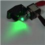 Mintice™ 5 X Interrupteur Commutateur à Bascule Levier SPST on/Off Couvercle Fibre Carbon Bleu/Rouge/Vert/Jaune/Blanc Lumière LE