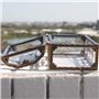 Laduup Coffre au trésor rectangulaire Vintage Transparent Design Vieilli Boîte à Bijoux Boîte à Bijoux Boîte à Bijoux Boîte à Bi