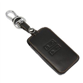 Kaxich Voiture Clé à Télécommande Étui en Cuir pour Kadjar Koleos Coque de clé de Voiture Porte-clés 4-Bouton