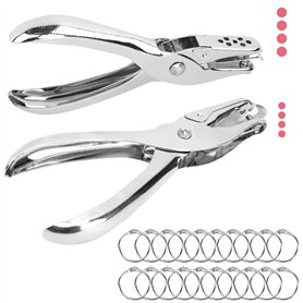 NIUQIGE Perforatrice de Papier - Lot de 2 avec Diamètres de Trou de 3mm et 6mm - Accessoire Bureau pour Étiquettes