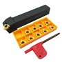 ASZLBYM 3/4" Outil de tour Insert de filetage Porte-outil de tournage SER2020K16 avec insert de filetage indexable 16ER AG60 Lam