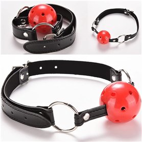 Kit de boule de yoga d'accessoires de forme physique de silicone de boule de bouche rouge