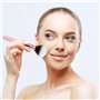 WOLMIK Pinceau de maquillage rond pour fond de teint – Parfait pour mélanger des liquides, des crèmes ou des poudres sans défaut