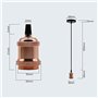 support de lampe E27 avec câble de douille