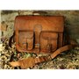 VINTAGE COUTURE Pour homme en cuir véritable vintage sacoche pour ordinateur portable Messenger Sac à bandoulière faite à la mai