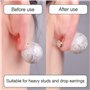 4 Paires Boucle D'oreille Supports pour Oreilles Tombantes, Supports de Boucles D'oreilles en Silicone pour Boucles D'oreilles L