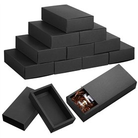 Lot de 12 boîtes à tiroirs en papier kraft - 20