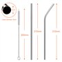 Pailles Bubble Tea 21cm avec 2 Brosses de Nettoyage