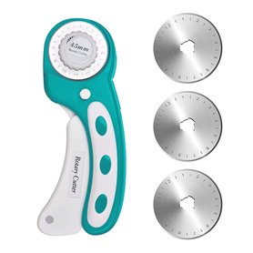 Newaner Cutter Rotatif 3 Lames Solide de Rechange en 45mm avec Verrou de Sécurité