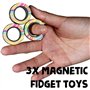 Steemjoey Anneaux Magnétiques Fidget Toy, Anneaux de Jouet des Aimants Agités pour Adultes pour La Thérapie de Secours Anxiété, 