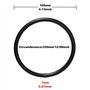 Lot de 4 courroies rondes en caoutchouc pour aspirateur (circonférence 330 mm, épaisseur 7 mm) 66100/30563B compatible avec aspi