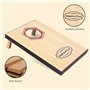 Cornhole Jeu de lancer d'extérieur pour enfants et adultes avec 8 sacs de sable et 2 planches de cornhole