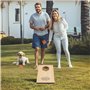 Cornhole Jeu de lancer d'extérieur pour enfants et adultes avec 8 sacs de sable et 2 planches de cornhole