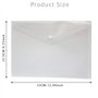 Lot de 24 pochettes transparentes A4 en plastique avec bouton-pression