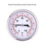 Aramox Thermomètre pour Fumeur Thermomètre pour Barbecue Grille/pour Fumeur / 0 ° C-120 ° C (32 ° F-248 ° F) en Acier Inoxydable