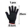 O5O2 Gant de Protection Contre La Chaleur - Professionnel Anti-Chaleur pour Coiffure et Cheveux - 1 Pièce (Noir)