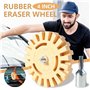 ZCYKJ Gomme professionnelle extra épaisse de 25 mm pour enlever les décalcomanies - 10 cm de diamètre - Avec adaptateur de perce