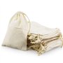 LWMLWM Lot de 50 sachets en Coton avec Cordon de Serrage - 15 x 10 cm - Petits Sacs en Tissu pour Anniversaires d'enfants - Mari