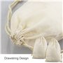 LWMLWM Lot de 50 sachets en Coton avec Cordon de Serrage - 15 x 10 cm - Petits Sacs en Tissu pour Anniversaires d'enfants - Mari