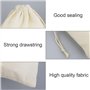 LWMLWM Lot de 50 sachets en Coton avec Cordon de Serrage - 15 x 10 cm - Petits Sacs en Tissu pour Anniversaires d'enfants - Mari