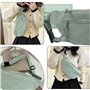 SMTelegance Sac banane en velours côtelé, grande capacité, sac banane élégant et pratique pour femme, sac banane polyvalent en v