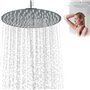 VIVIIHOO pommeau de Douche réglable de 8 Pouces pommeau de Douche à Chaux buse d'eau Poli Effet Miroir Douche de tête avec Fonct