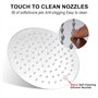 VIVIIHOO pommeau de Douche réglable de 8 Pouces pommeau de Douche à Chaux buse d'eau Poli Effet Miroir Douche de tête avec Fonct