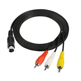 RIIEYOCA Câble composite DIN 9 broches vers RCA audio vidéo - Prise mâle 9 broches vers 3 RCA mâles - Câble de connexion AV stér