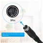 RIIEYOCA Câble composite DIN 9 broches vers RCA audio vidéo - Prise mâle 9 broches vers 3 RCA mâles - Câble de connexion AV stér