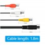 RIIEYOCA Câble composite DIN 9 broches vers RCA audio vidéo - Prise mâle 9 broches vers 3 RCA mâles - Câble de connexion AV stér
