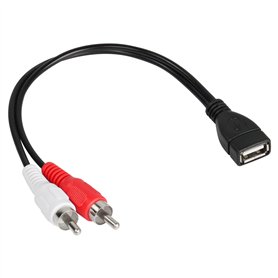CERRXIAN Câble USB vers 2 RCA