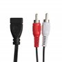 CERRXIAN Câble USB vers 2 RCA, USB 2.0 A femelle vers 2 RCA mâles jack audio vidéo AV composite pour TV/Mac/PC (0,15 m)