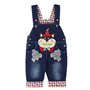 DEBAIJIA Salopette Jeans Bébé Garçons Filles Modèle Animal Enfant Noir Denim Pantalon Doux avec Bretelles Cartoon Sourire Raton
