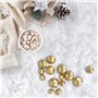 Zzcy Lot de 50 Boutons en Métal Doré Brillant Bombé Petits Boutons à Coudre en Alliage avec œillet,Diamètre : 11,5 mm, 12,5 mm, 