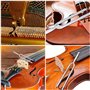 Diapason A440, 4 Pièce diapason en acier inoxydable, accessoires accordeur guitare pour violon Standard A 440 Hz compatibles ave