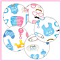 SamHeng Kit de Décoration de Douche de Bébé Nouveau-née, 30 Pièces Boy Or Girl Révélation de Genre Prop de Photomaton avec DIY B