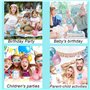 SamHeng Kit de Décoration de Douche de Bébé Nouveau-née, 30 Pièces Boy Or Girl Révélation de Genre Prop de Photomaton avec DIY B