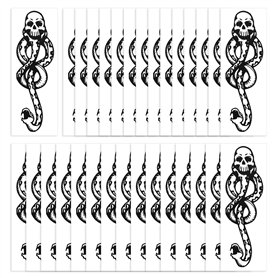 Lot de 30 Autocollants de Tatouage Temporaires - Crâne