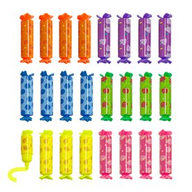NYGGTYK Lot de 24 surligneurs en forme de bonbon - Multicolore - Large et rond - Fournitures scolaires - Cadeau pour enfants