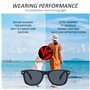 HDGSAFD Lot de 3 lunettes de soleil polarisées pour enfants - Lunettes de soleil polarisées - Protection UV - Lunettes de soleil
