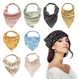Lot de 8 foulards floraux pour filles