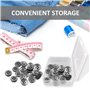 Lot de 100 boutons de cardigan, 2 boîtes de rangement, boutons de tricot pour cardigans, boutons en résine, boutons ronds à cout