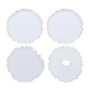 ZBHDEYG Lot de 4 moules en résine - Moules irréguliers en silicone - Ornements de dessous de verre - Décoration de dessous de ve