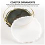 ZBHDEYG Lot de 4 moules en résine - Moules irréguliers en silicone - Ornements de dessous de verre - Décoration de dessous de ve