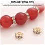 Lot de 400 perles en métal et strass pour bracelet - Accessoires de bricolage - Perles d'espacement en cristal pour la fabricati
