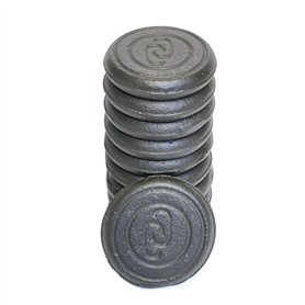 10 palets ou jetons pour jeu de la grenouille en fer fondu