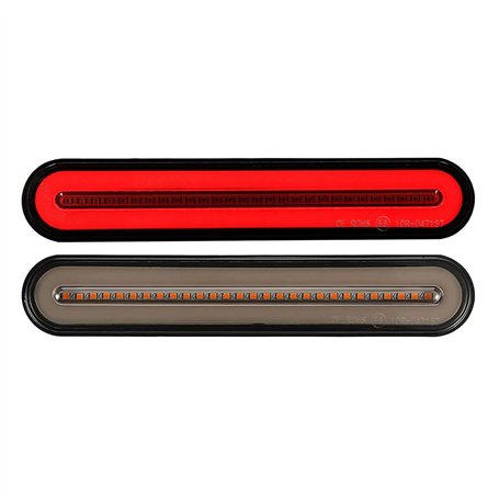KYYET 2 pcs Rouge et Jaune Remorque Camion Van Camion ATV Accesorios Universel Séquentiel Fluide Stop Frein Tourner Singal Feu A